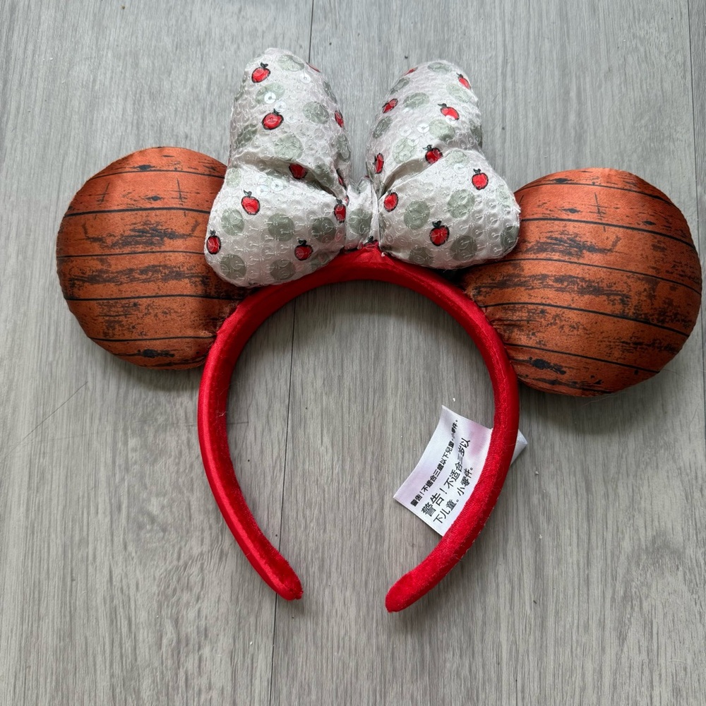 Minnie Mouse Ears Headband with Bow Apple Orchard theme